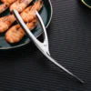 Stainless Steel Shrimp Deveined Device - Ergonomic Fishbone Design，Easy Shell Removal，Kitchen Seafood Preparation Gadget