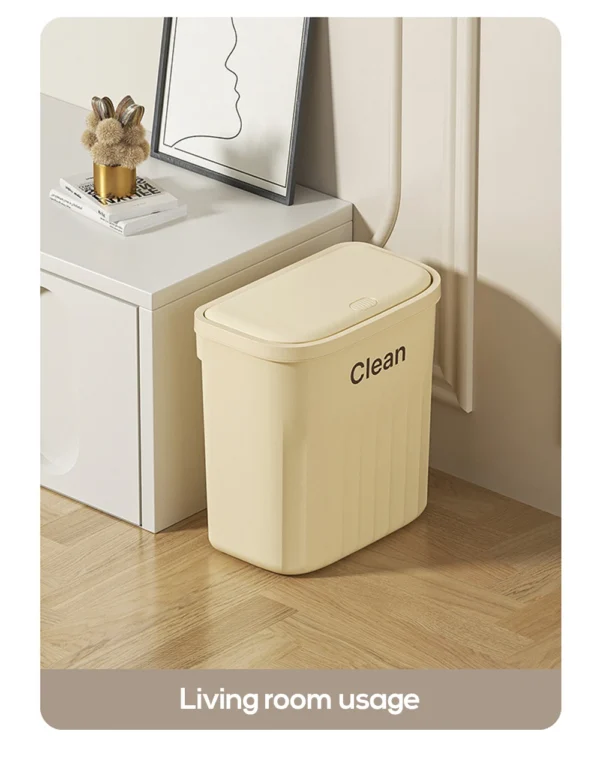 12/16L Press Type Wall Mounted Trash Can For Bathroom Toilet Garbage Bucket With Lid Kitchen Recycling Bin Hanging Wastebasket