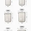 S553b7fd9031049ef8f78392dd2d3868ek.webp Glass Measuring Cup High Borosilicate Clear Scale Cup Heat-resisting Laboratory Beaker Kitchen Baking 50/100/150/250/500/1000ml