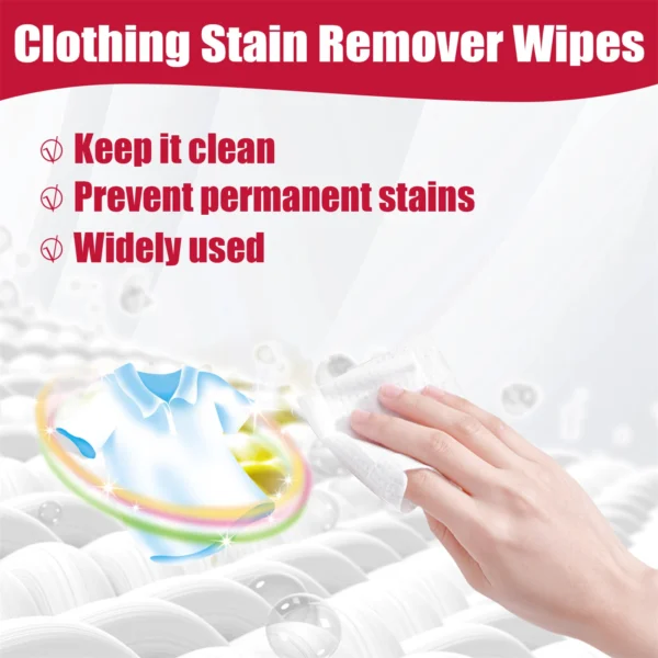 S587842e04d6c4e2eba36578ce1d3406cs.webp 20/40/100/200pcs Clothing Wipes Jacket Shirt Blouse Color Protection Stain Removal Wet Wipes Multifunction Clothes Cleaner