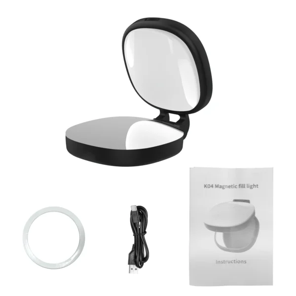 Phone Magnetic Beauty Selfie Light Live Stream Handheld Fill Light with Makeup Mirror Portable Outdoor LED Fill Light