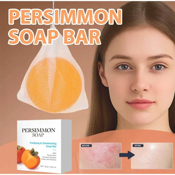 Japanese Persimmon Soap Brand Natural Gentle Cleansing Body Deodorant Soap Suitable For All Skin Types Moisturizing Cleans Soap