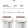 12/16L Press Type Wall Mounted Trash Can For Bathroom Toilet Garbage Bucket With Lid Kitchen Recycling Bin Hanging Wastebasket