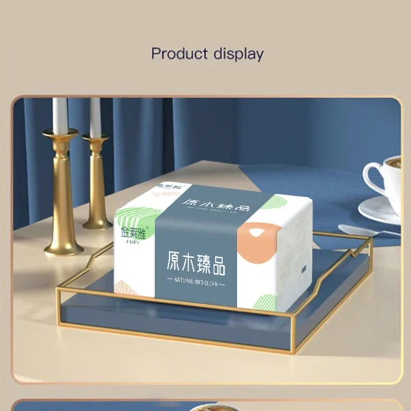 S60ae73f15ded408b87dd150de0a86e7eP.webp 10 Packs Wholesale Eco Friendly Portable No Fluorescent Virgin Wooden Pulp Tissue Soft Comfortable 5 Ply Facial Tissue Paper