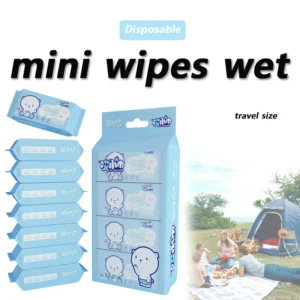 S62b381b9b0d8437698ec7343249902e1C.webp 64pcs Disposable Mini Hand Wipes/Portable Travel Size Special Extraction Hand and Mouth Cleaning Wipes Fo Home School Supplies
