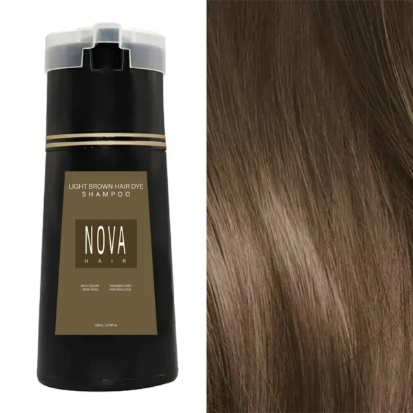 S698fdaf8e31048ab8732185af39338e4F.webp Nova Hair Dyeing 3-in-1 Hair Care Shampoo Natural Fast White Hair Dyed Black Hair Dye Lasting Convenience Men Women Hair Care