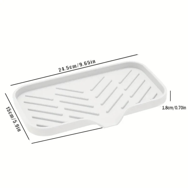 S6c92ea42da384318b96a436a4349d86eR.webp Sink Silicone Tray With Drain Soap Sponge Storage Holder Countertop Sink Scrubber Brush Soap Storage Rack Kitchen Organizer