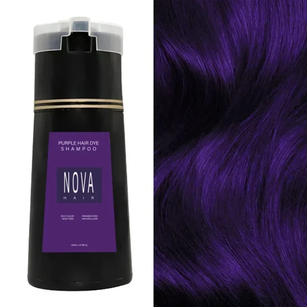 S6fb37f04e3c74458aab624afda05b2f3K.webp Nova Hair Dyeing 3-in-1 Hair Care Shampoo Natural Fast White Hair Dyed Black Hair Dye Lasting Convenience Men Women Hair Care
