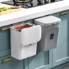 S7160ae664f954870854886beccf4aa59h.webp 7/9L Wall Mounted Trash Can Household Galley Waste Bin Hanging Bathroom Trash Can With Lid Food Garbage Bin Kitchen Accessories