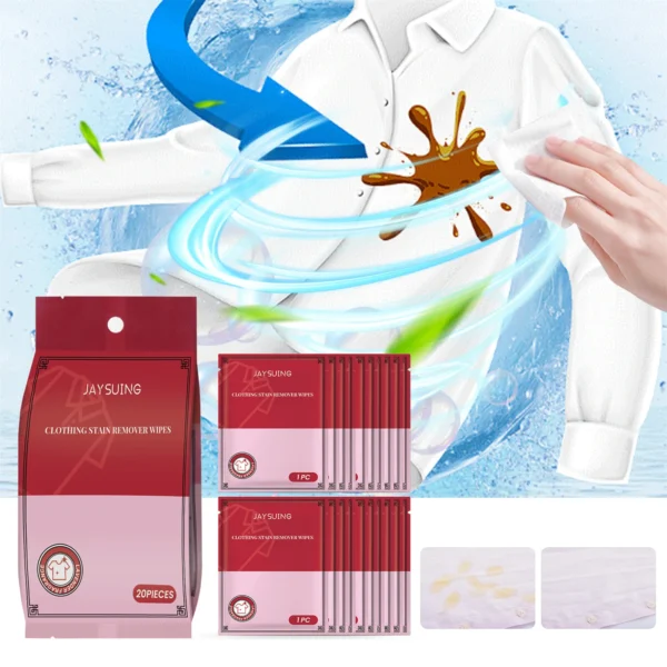 S719c9a21ffb64d89a42c11b7ef18e392z.webp 20/40/100/200pcs Clothing Wipes Jacket Shirt Blouse Color Protection Stain Removal Wet Wipes Multifunction Clothes Cleaner