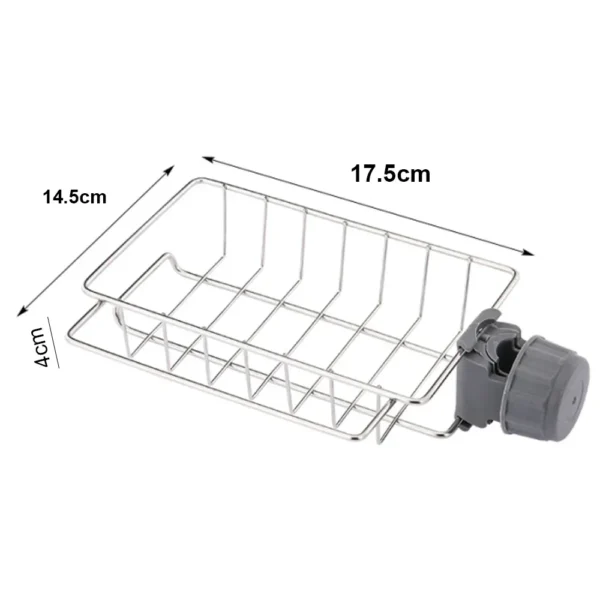 1PC Kitchen Sink Drain Holder Adjustable Height Flexible and Rotatable Hanging Faucet Rack  Suitable for Soap Sponges Brushes