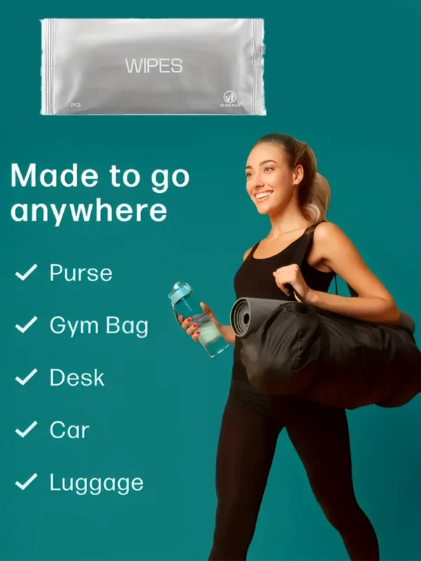 20pcs individually wrapped wipes, disposable, portable wipes, travel, camping, fitness, toilet