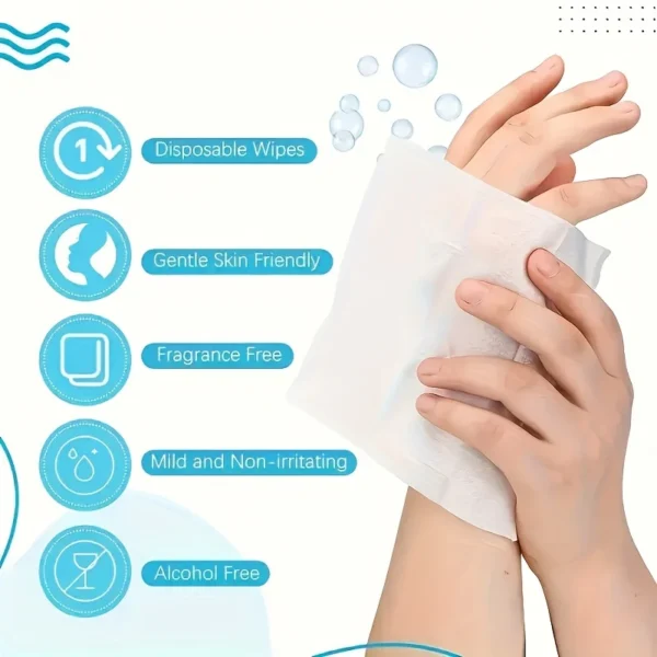 20pcs individually wrapped wipes, disposable, portable wipes, travel, camping, fitness, toilet
