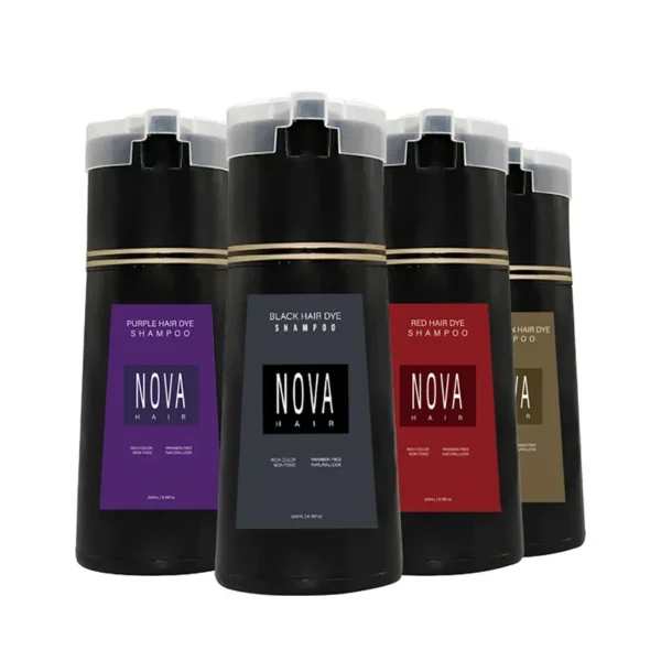 S76939d8ed57a4c8ab56f96d8d1cc1fb6d.webp Nova Hair Dyeing 3-in-1 Hair Care Shampoo Natural Fast White Hair Dyed Black Hair Dye Lasting Convenience Men Women Hair Care