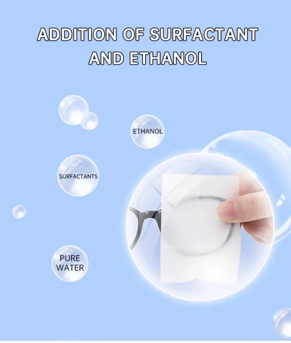 10-100pcs 100-Count Disposable Glasses Cleaning Wipes, for Glasses, Screens, and Lenses
