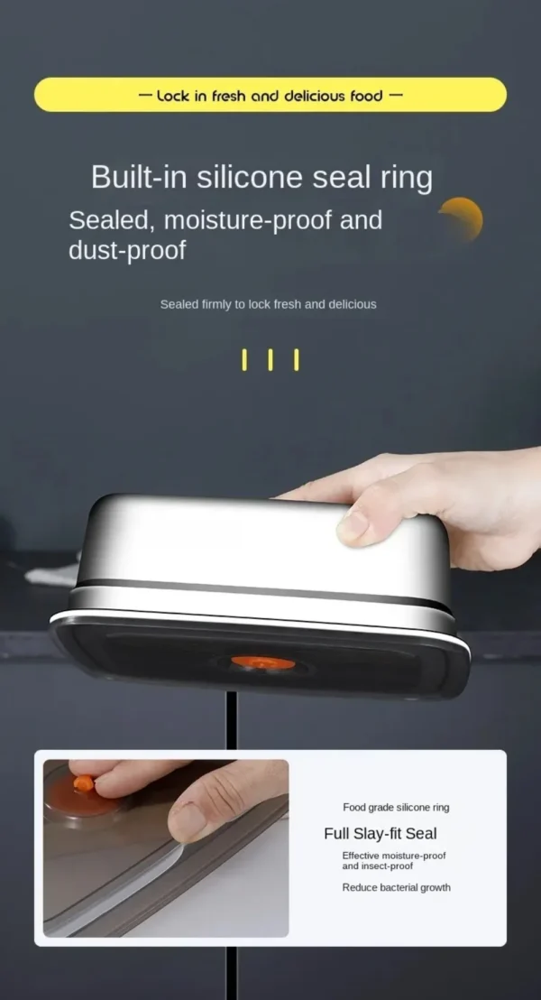 Stainless Steel Camping Lunch Box Sealed Leak-proof Bento Box Microwave Suitable Large Capacity Refrigerator Freezer Storage Box