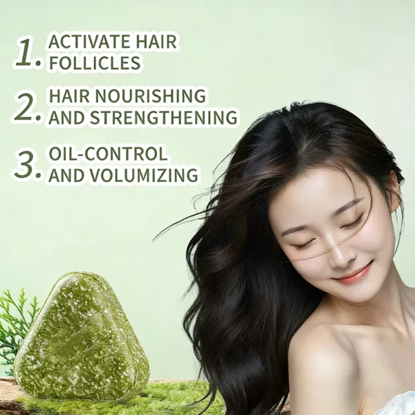 Natural Herbal Shampoo Soap Usman Grass Handmade Soap Hair Nourishing, Oil Control, Refreshing, Fluffy and Soothing Hair Care