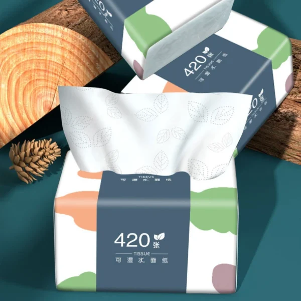 S8520469a7490466282216efb17b6720f7.webp 10 Packs Wholesale Eco Friendly Portable No Fluorescent Virgin Wooden Pulp Tissue Soft Comfortable 5 Ply Facial Tissue Paper