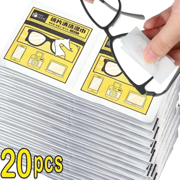10-100pcs 100-Count Disposable Glasses Cleaning Wipes, for Glasses, Screens, and Lenses
