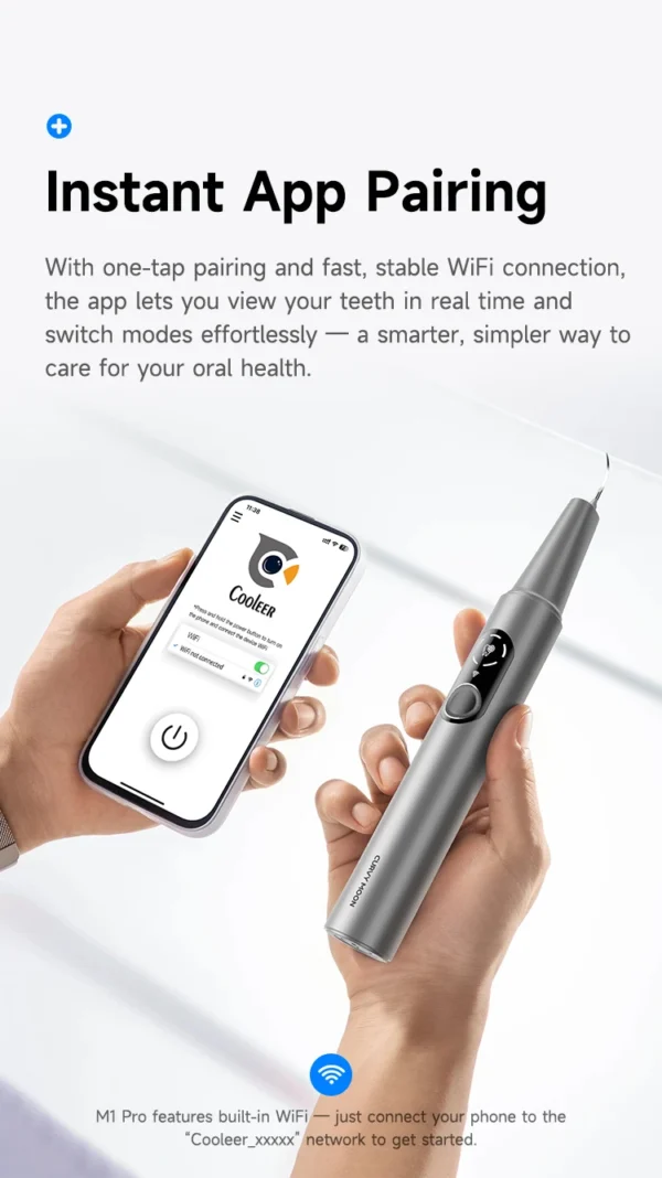 S8757bd9d56ea4688a4b0b67c03ad1301m.webp Visible Ultrasonic Dental Scaler Tartar Remover 5 modes with LED Light Household Teeth Cleaning Tools Dental Cleaner Oral Care