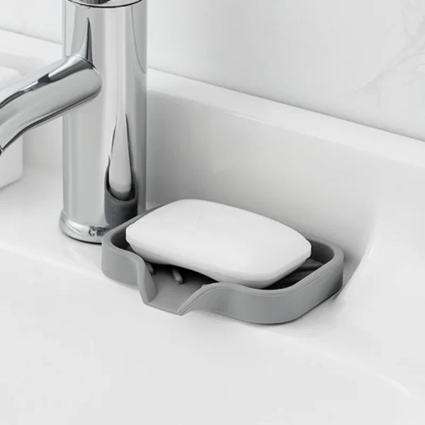 S8802af0a63654656a1b8516e72794575O.webp Sink Silicone Tray With Drain Soap Sponge Storage Holder Countertop Sink Scrubber Brush Soap Storage Rack Kitchen Organizer