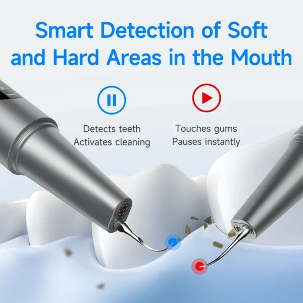 S8840ed91904a4726b3f0fa270f900d3bW.webp Visible Ultrasonic Dental Scaler Tartar Remover 5 modes with LED Light Household Teeth Cleaning Tools Dental Cleaner Oral Care