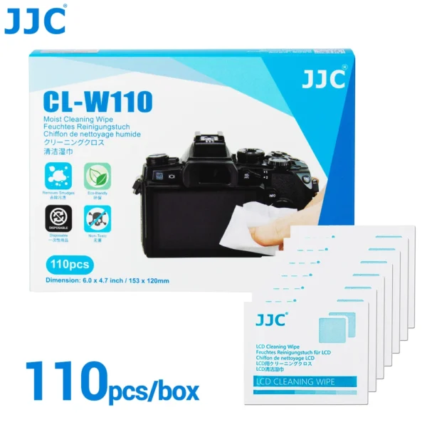 JJC 110Pcs Lens Cleaning Wipes Moistened Individually Wipes Pre-moistened Lens Cleaning for Glasses Camera Lens Phone Screen