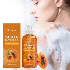 S8f8a00d32d3940839fe7c9cd85251a9c6.webp Papaya Whitening Shower Gel Exfoliating Fade Pigmentation Lasting Aroma Refreshing Control Oil Hydrating Rich Foam Body Wash