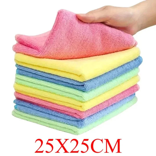 Premium Quality 3/5/10/20-Pack Cleaning Cloths - Soft Microfiber Towels for Kitchen, Car, & Desktop Cleaning - Stain Resistant
