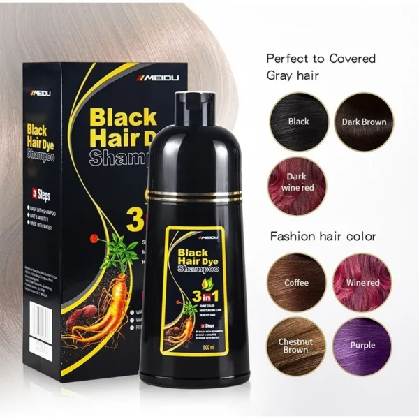 S93c42fbe8eef4d658fe050945b298b91t.webp Meidu 3 In 1 Instant Coloring Shampoo Natural Black Color for Men Women Hair Dye Herbal Brown Purple Hair Dye Hair Dye Shampoo