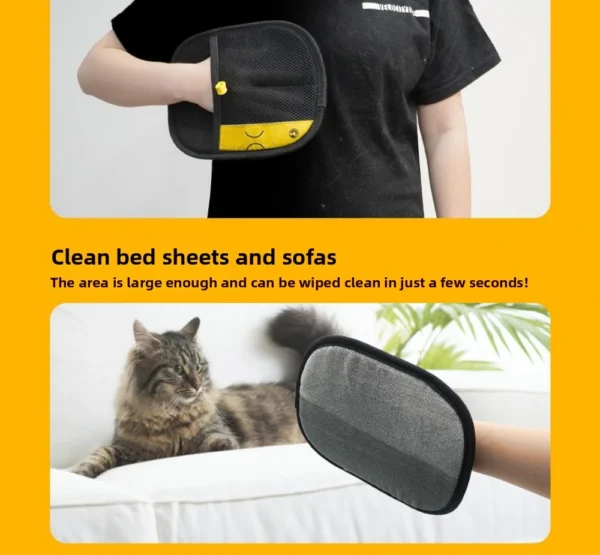 Pet Hair Removal Kit: Sticky Roller, Static Brush & Grooming Gloves - For Cat Dog Fur on Furniture Car Clothing