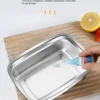 Stainless Steel Camping Lunch Box Sealed Leak-proof Bento Box Microwave Suitable Large Capacity Refrigerator Freezer Storage Box
