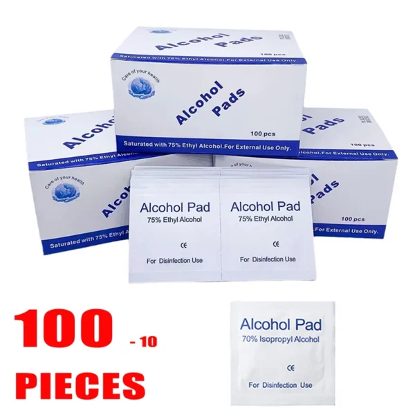 S96d79170bbf14ec7856de8a6429aa94as.webp 10/100Pcs Disposable Alcohol Cotton Pads Disinfectant Wipe Alcohol Tablets Home Outdoor Cleaning Care Tools 75% Alcohol Wet Wipe