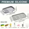 S986d6f5be8de4f669ed11a6525ec283fn.webp Sink Silicone Tray With Drain Soap Sponge Storage Holder Countertop Sink Scrubber Brush Soap Storage Rack Kitchen Organizer