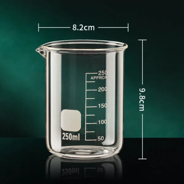 S9887fec252fd4c78a8c99e3abf2789aez.webp Glass Measuring Cup High Borosilicate Clear Scale Cup Heat-resisting Laboratory Beaker Kitchen Baking 50/100/150/250/500/1000ml