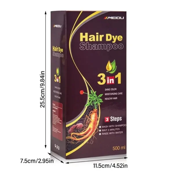 S9bd8a2d6b5244aeeb3f0c658efa2cd1dG.webp Meidu 3 In 1 Instant Coloring Shampoo Natural Black Color for Men Women Hair Dye Herbal Brown Purple Hair Dye Hair Dye Shampoo