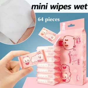 Sa0a5e5f0b44e422c8b5b07396043261ax.webp Disposable Mini Hand Wipes/Portable Travel Size Special Extraction Hand and Mouth Cleaning Wipes Fo Home School Supplies 64pcs