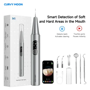 Sa1b80b1d55c5413bb7124e087a8938bc9.webp Visible Ultrasonic Dental Scaler Tartar Remover 5 modes with LED Light Household Teeth Cleaning Tools Dental Cleaner Oral Care