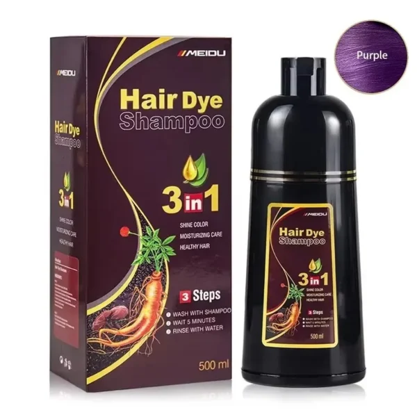 Sa1e2598b91574311a41671f1a5fb1ff2B.webp Meidu 3 In 1 Instant Coloring Shampoo Natural Black Color for Men Women Hair Dye Herbal Brown Purple Hair Dye Hair Dye Shampoo