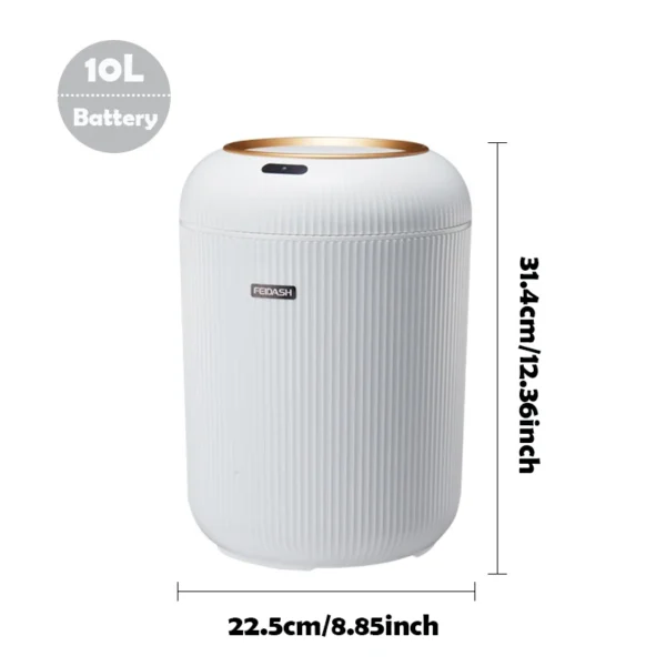 Sa56d118cc98c49c5bd5d42324188c0c5q.webp Automatic Trash Can with Lid, Small Plastic Smart Trash Can, Motion Sensor Trash Can for Bedroom, Bathroom, Kitchen, Office