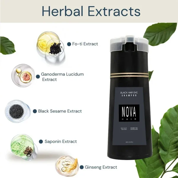 Sa7914e6c3363401dacb00bacdee14ccbR.webp Nova Hair Dyeing 3-in-1 Hair Care Shampoo Natural Fast White Hair Dyed Black Hair Dye Lasting Convenience Men Women Hair Care