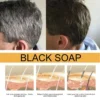 Hair Shampoo Soap Polygonum Multiflorum Black Soap White Hair Repair Soap Hair Care Set Nourishing Anti Dandruff Hair Dye Soap