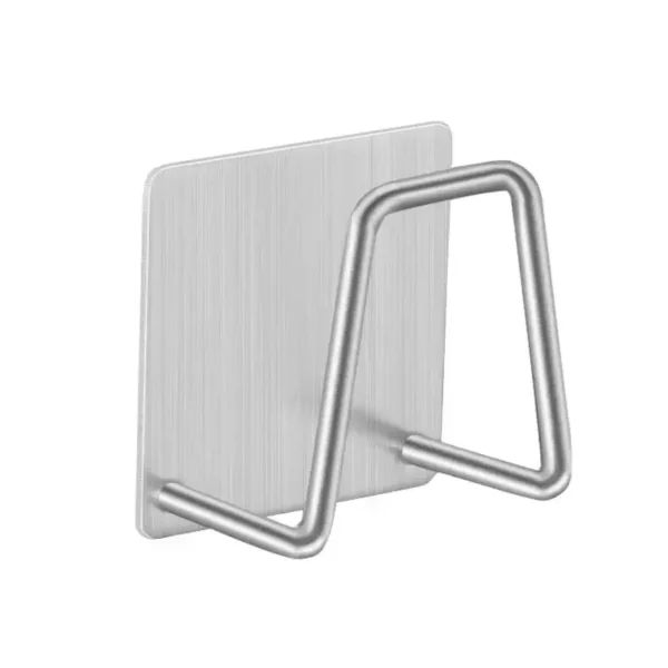 Saa198d3c01ac4ceb98e1cfcab819f429a.webp Kitchen Stainless Steel Sink Sponges Holder Self Adhesive Drain Drying Rack Kitchen Wall Hooks Accessories Storage Organizer