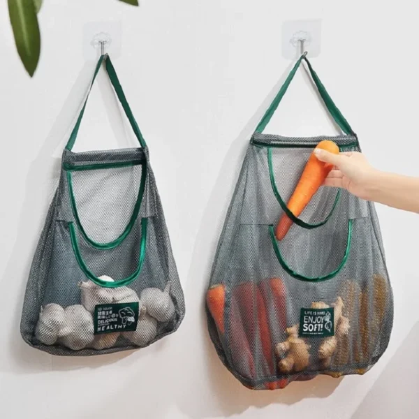 Sab5a787db6484a2cb38976cb24c8b3229.webp Reusable Storage Bags Kitchen Hanging Mesh Bag Home Fruit And Vegetable Storage Net Bag For Ginger Garlic Potatoes Onions