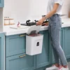 Sad455c0a2ad74c71a72ae548a3dca824q.webp 7/9L Wall Mounted Trash Can Household Galley Waste Bin Hanging Bathroom Trash Can With Lid Food Garbage Bin Kitchen Accessories