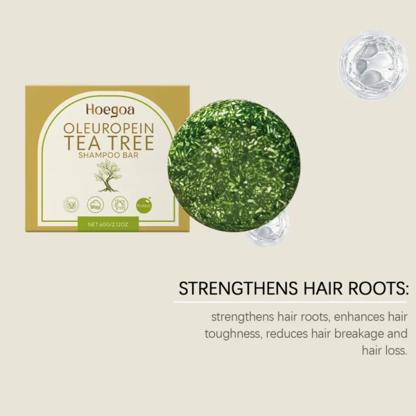 Herbal Dandruff Removal Shampoo Bar Mild Tea Tree Oil Essence Oil Control Scalp Cleansing Hair Care Soap Hair Damaged Repairing