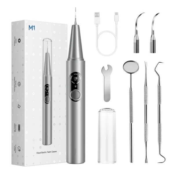 Saebecdf1e87f46ccb8b67cd4ba93be507.webp Visible Ultrasonic Dental Scaler Tartar Remover 5 modes with LED Light Household Teeth Cleaning Tools Dental Cleaner Oral Care