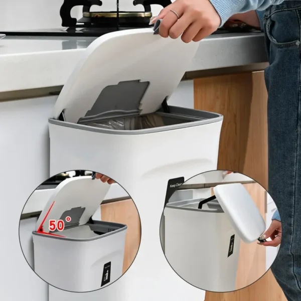 Sb31fa19a3c794d1388c1cb35831d97b0A.webp 7/9L Wall Mounted Trash Can Household Galley Waste Bin Hanging Bathroom Trash Can With Lid Food Garbage Bin Kitchen Accessories