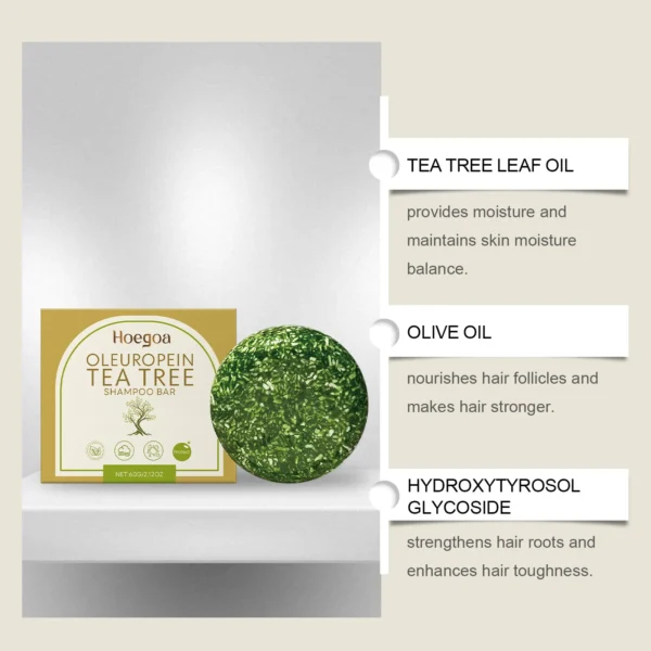 Herbal Dandruff Removal Shampoo Bar Mild Tea Tree Oil Essence Oil Control Scalp Cleansing Hair Care Soap Hair Damaged Repairing