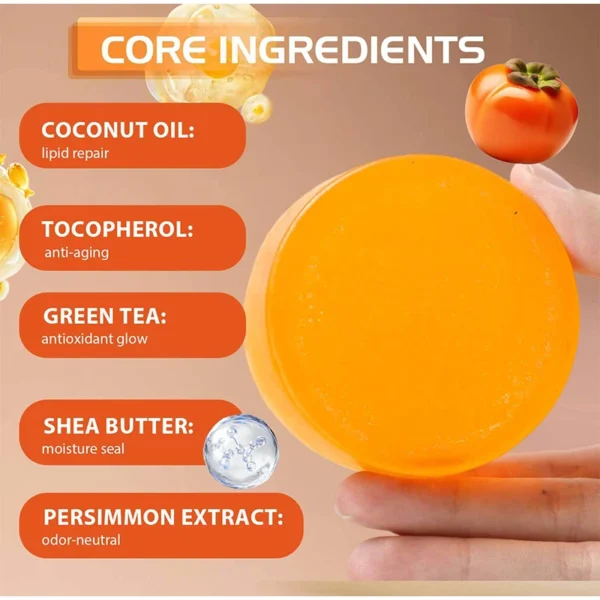 Japanese Persimmon Soap Brand Natural Gentle Cleansing Body Deodorant Soap Suitable For All Skin Types Moisturizing Cleans Soap